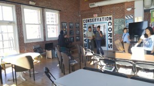 Earth Conservation Corps prepare and discuss their next event where they work with EPA and a group of youth scientist on testing water quality parameters like pH, temperature, phosphates, salinity etc..